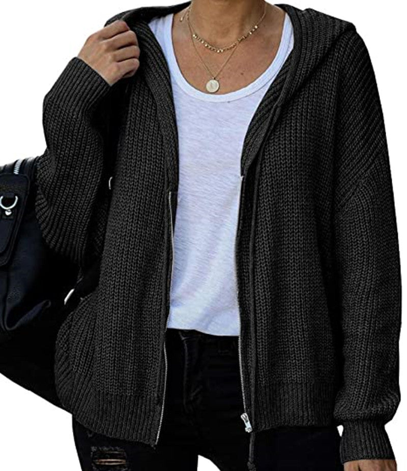 Nuevo Otoño E Invierno Super Fire Suéter Con Capucha Abrigo Cremallera Suéter Cardigan