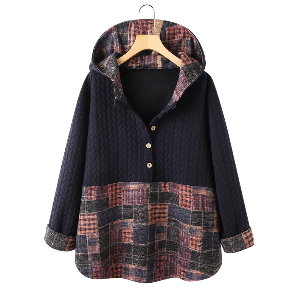 Chaqueta Estilo Sudadera Holgada Con Capucha