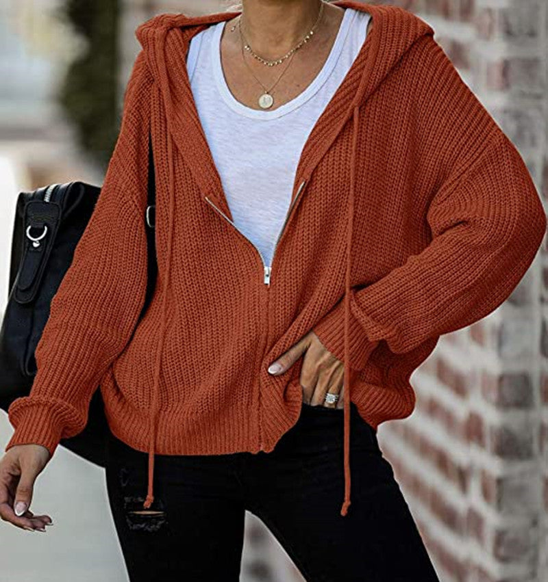 Nuevo Otoño E Invierno Super Fire Suéter Con Capucha Abrigo Cremallera Suéter Cardigan