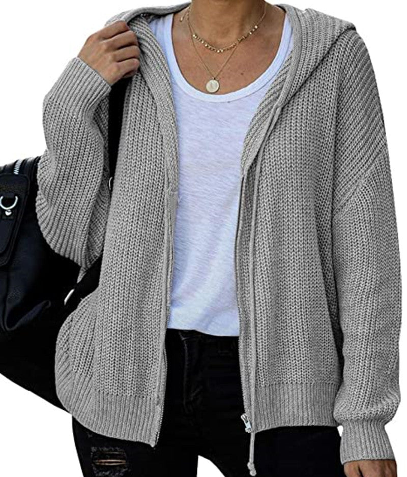 Nuevo Otoño E Invierno Super Fire Suéter Con Capucha Abrigo Cremallera Suéter Cardigan