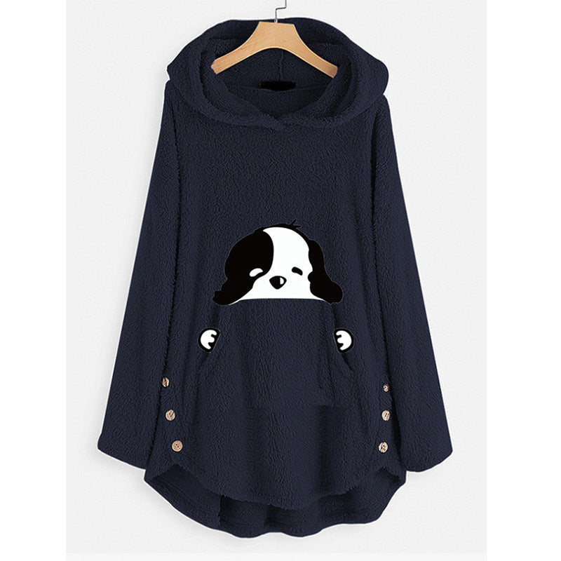 Top Con Capucha Animal Print