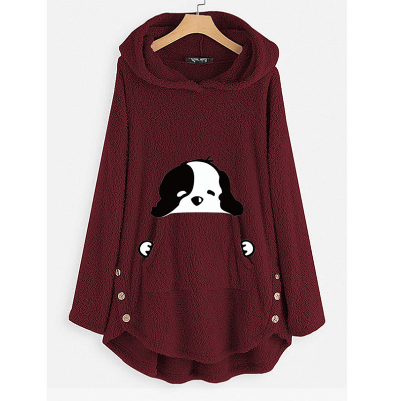 Top Con Capucha Animal Print