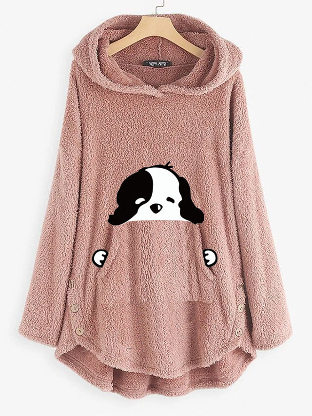 Top Con Capucha Animal Print