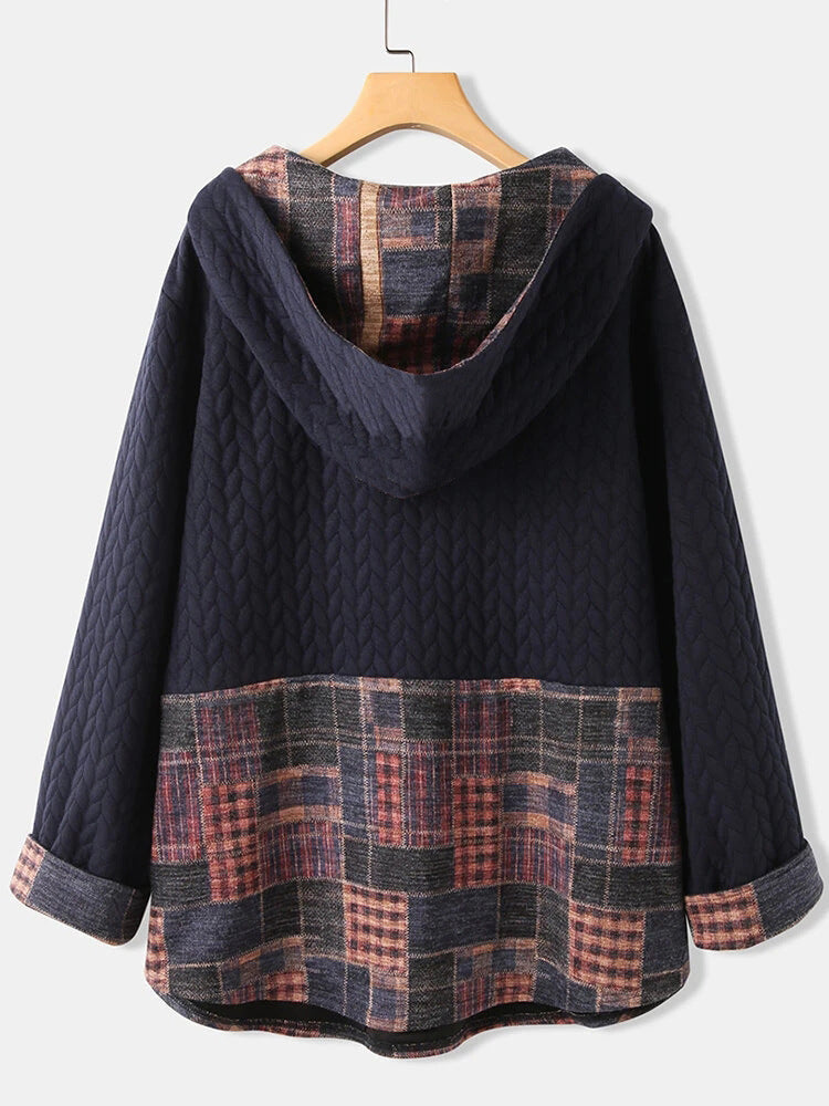 Chaqueta Estilo Sudadera Holgada Con Capucha