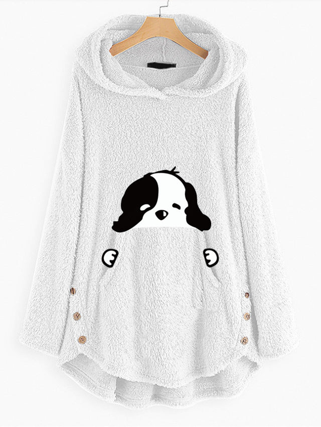 Top Con Capucha Animal Print