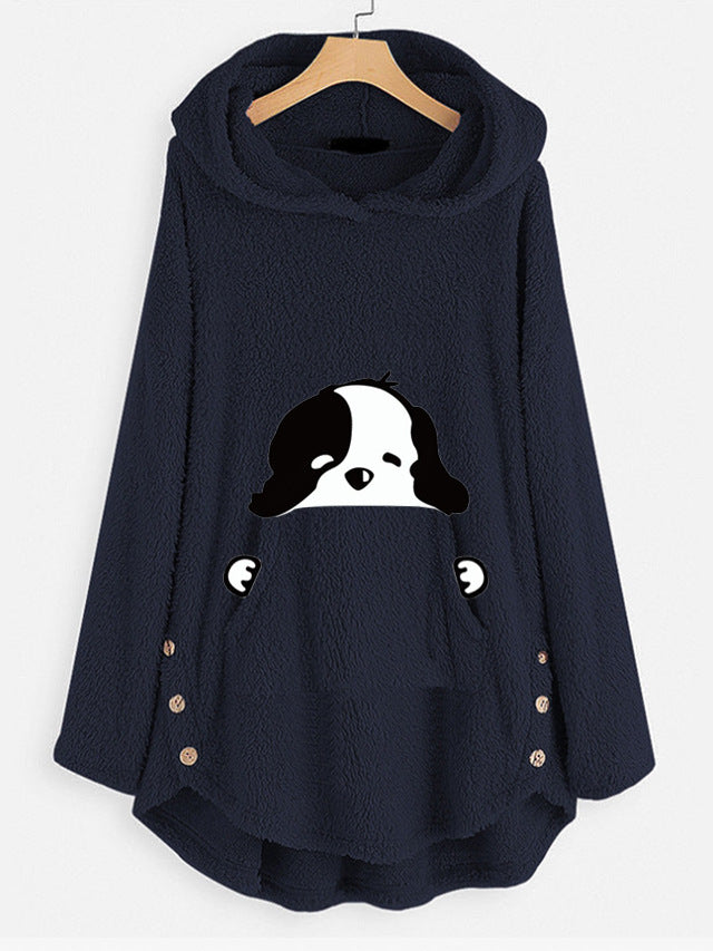 Top Con Capucha Animal Print