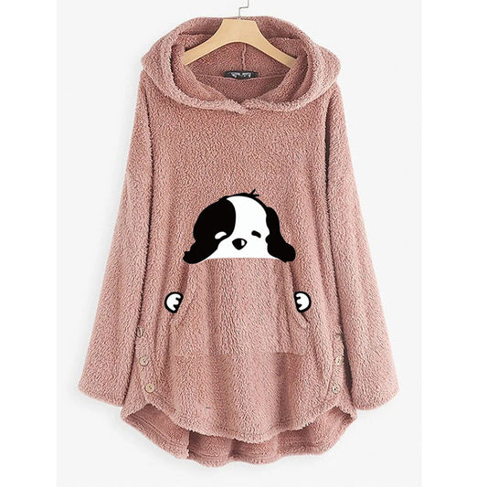 Top Con Capucha Animal Print