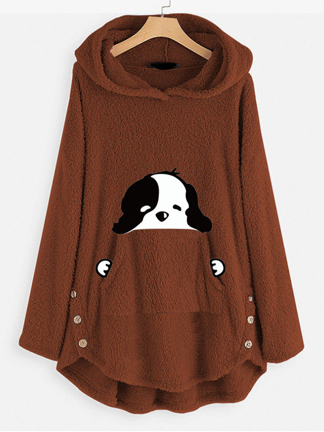 Top Con Capucha Animal Print