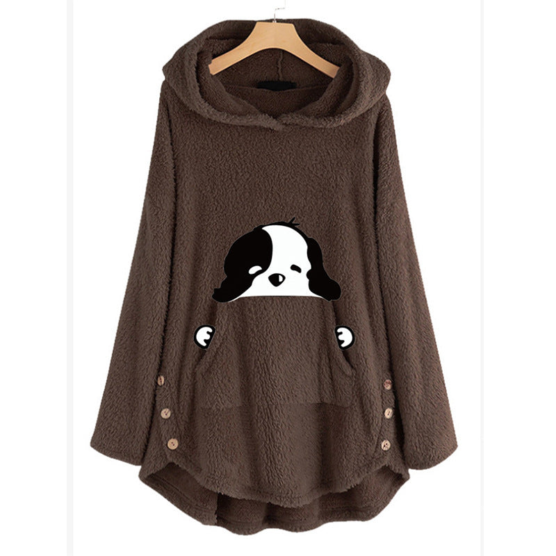 Top Con Capucha Animal Print