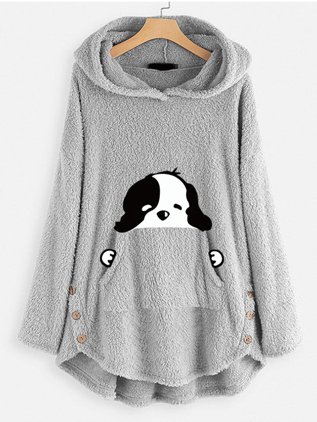 Top Con Capucha Animal Print