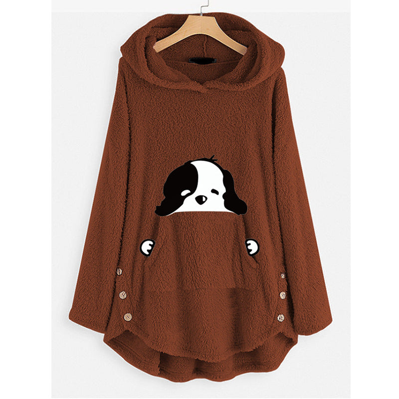 Top Con Capucha Animal Print