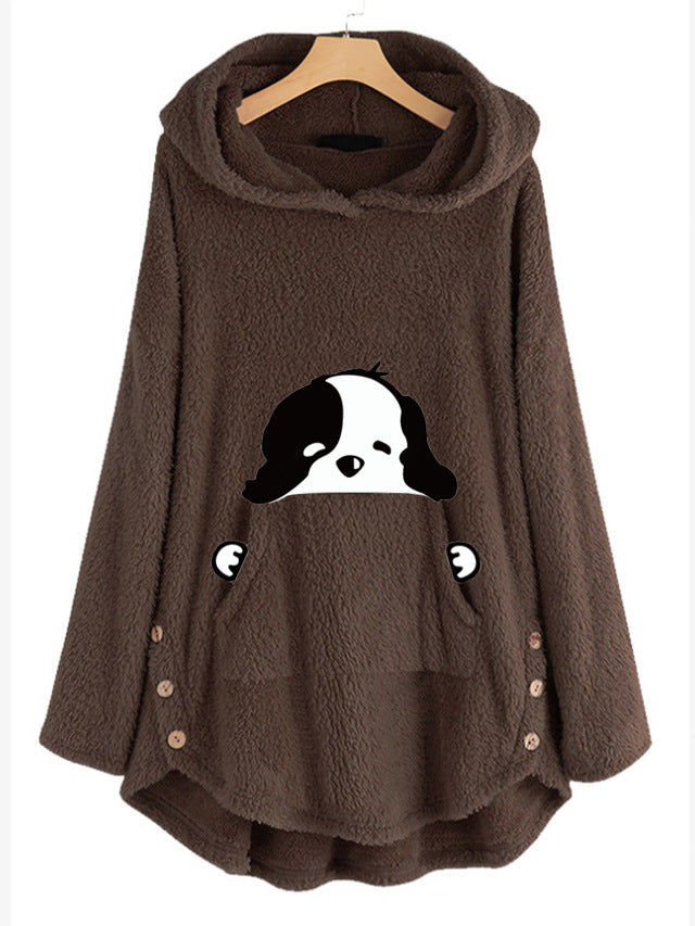 Top Con Capucha Animal Print