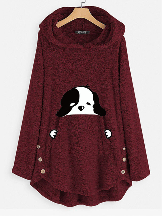 Top Con Capucha Animal Print