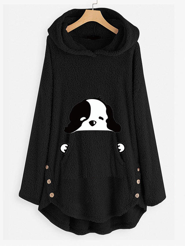 Top Con Capucha Animal Print