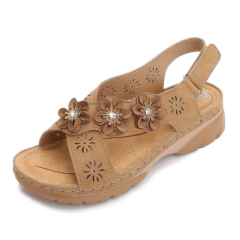 [W-Zapato] Nuevas Sandalias De Flores De Verano Para Mujer