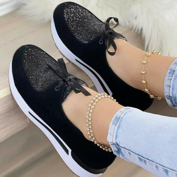 Zapatos Planos Cómodos Informales Con Cordones