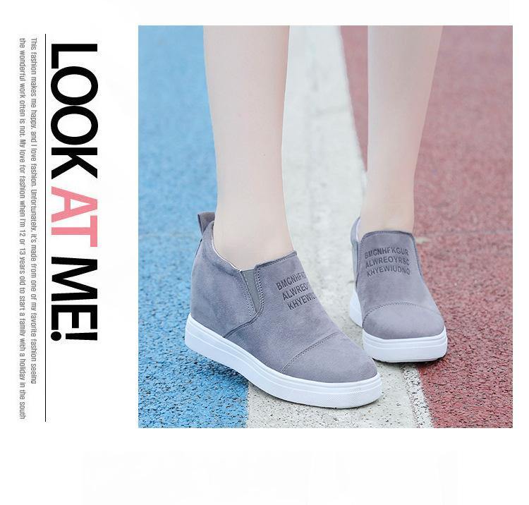 Zapatillas casuales con estampado de letras de ante - MXbueno