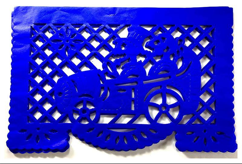 Guirnaldas de manta de fieltro con color multi para dias de los muertos - MXbueno