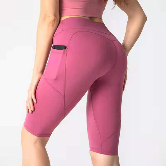 Pantalones De Yoga De Cintura Alta Nude