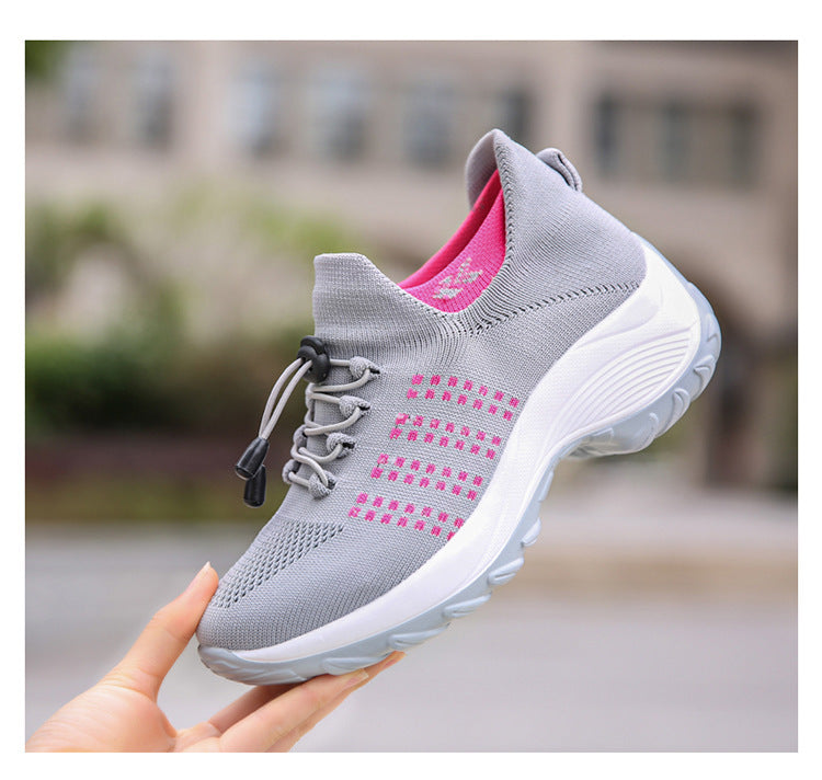 Zapatillas De Deporte Respirables De Moda De Moda Con Parche De Goma