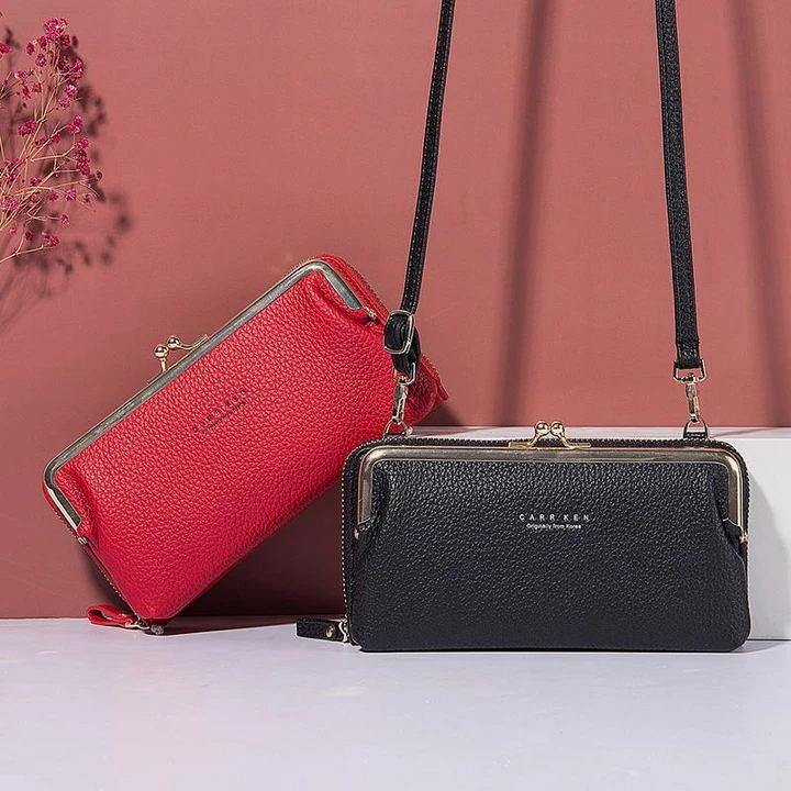 Bolsa de teléfono crossbody Kiss-lock multifuncional de gran capacidad - MXbueno