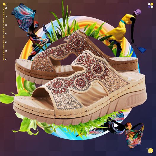 Cómodas Zapatillas De Tótem De Pedrería De Talla Grande