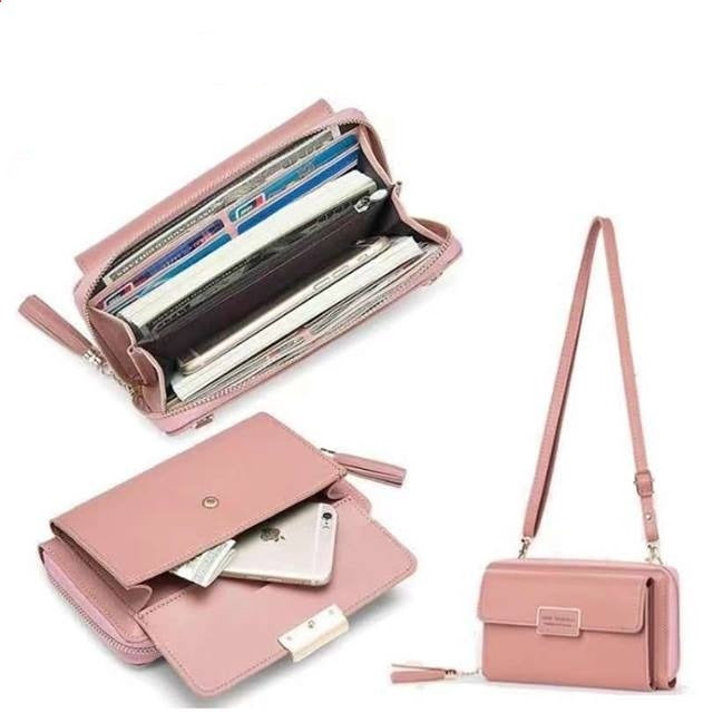 Cartera Anti Del Teléfono Del Bolsillo Del Bolso Del Teléfono De Crossbody Del Robo De La Capacidad Grande Del RFID