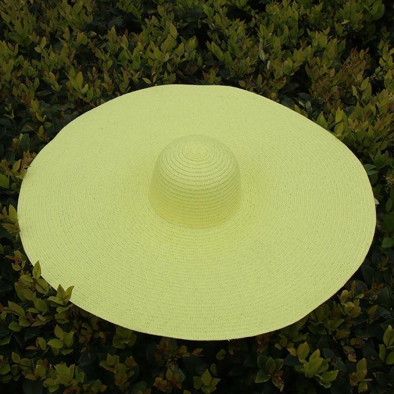 Sombrero de paja grande con protección UV Sombrero de sombrilla plegable - MXbueno