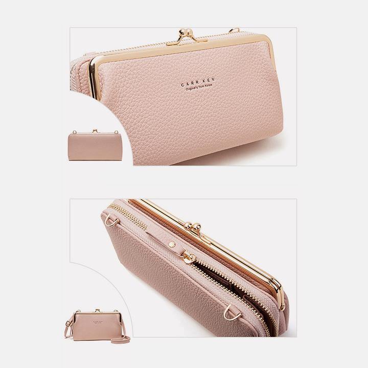Bolsa de teléfono crossbody Kiss-lock multifuncional de gran capacidad - MXbueno