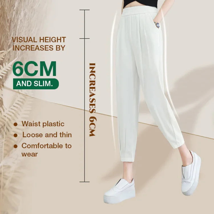[W-Ropa] Pantalones Rectos De Enfriamiento Casual Para Mujer