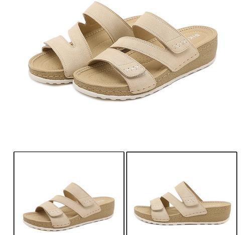 [W-Zapato] 2022 Verano Nueva Red Roja Al Aire Libre Simple Moda Velcro Versat