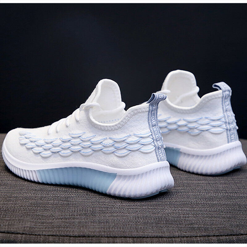 Zapatillas De Running De Malla Transpirable Con Cordones Para Mujer