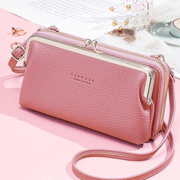 Bolsa de teléfono crossbody Kiss-lock multifuncional de gran capacidad - MXbueno