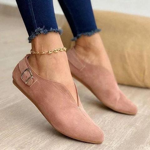 Zapatos Planos Casuales De Ante De Nuevo Estilo