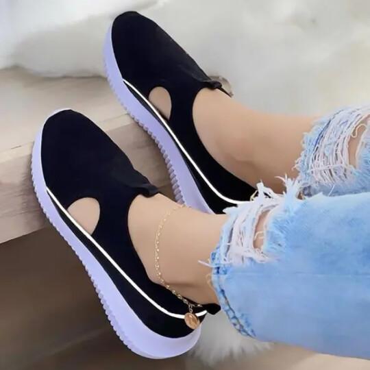 Zapatillas De Deporte Tejidas Huecas De Moda Para Mujer