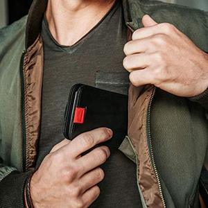 Cartera de extracción de cuero delgado hecha a mano