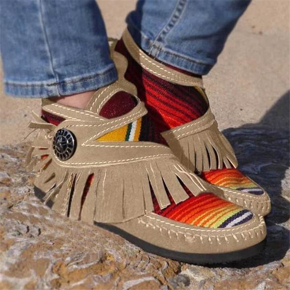 Botines Retro De Gamuza Para Mujer