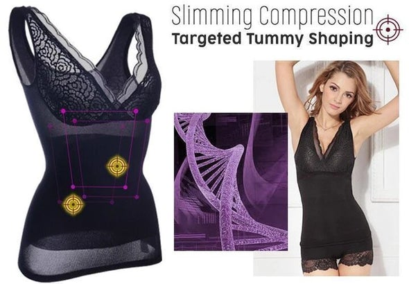 Camiseta Moldeadora De Encaje De Compresión Para Esculpir