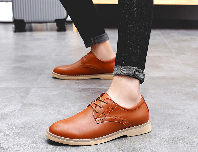 Zapatos Casuales De Cuero Para Hombre - MXbueno