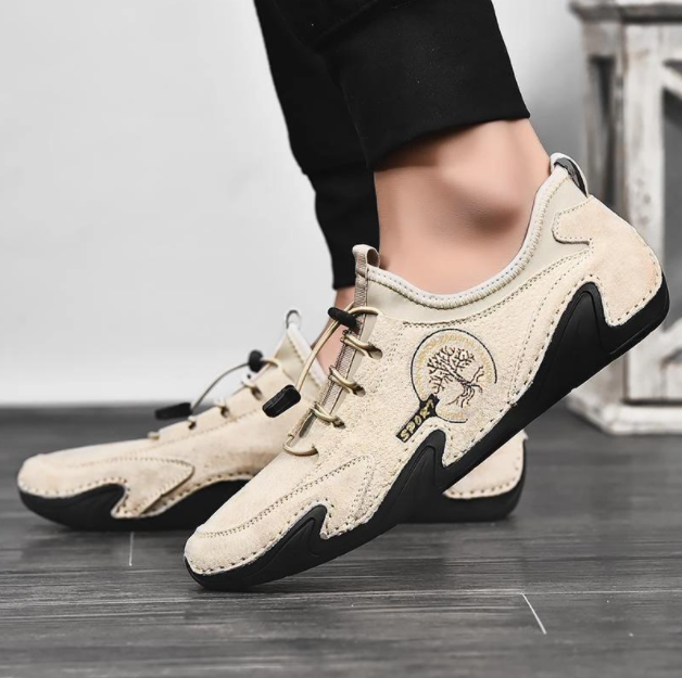 Zapatos De Cuero Hechos A Mano De Los Hombres De Mocasines Blandos - MXbueno