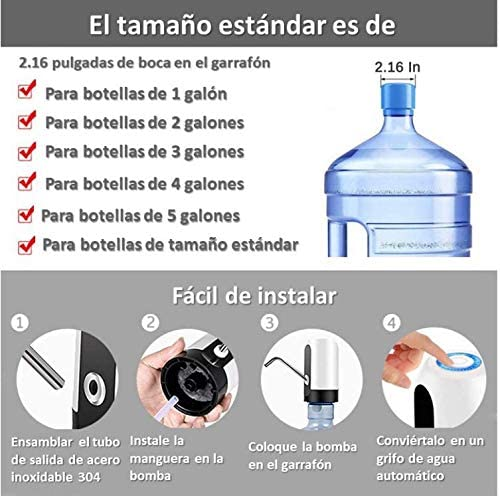 Recargable Agua Potable Bomba de Agua