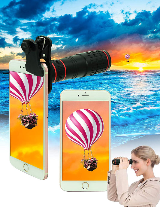LENTE DE TELÉFONO MÓVIL TELESCÓPICO CON ZOOM 8X & 12X