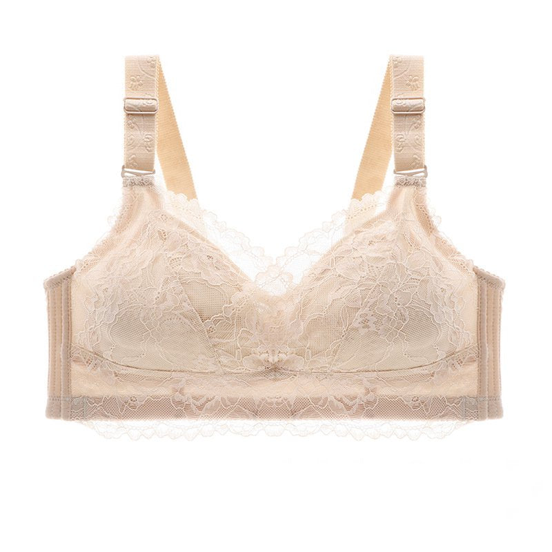[W-Ropa Interior] Sujetador De Encaje De Copa De Cristal