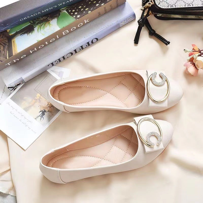 [W-Zapato] 2022 Zapatos De Suela Suave Con Hebilla Cuadrada