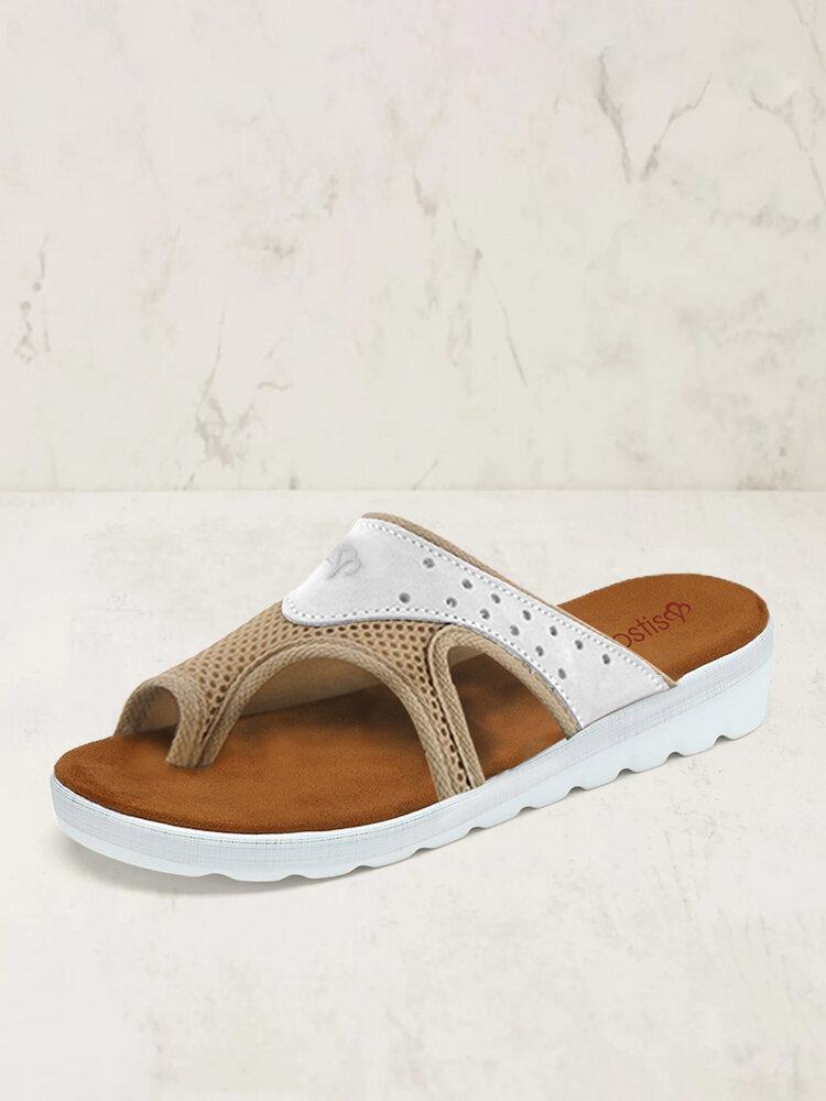 Empalme De Malla De Tela Con Anillo Del Dedo Del Pie Cómodas Zapatillas Casuales