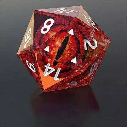 Dados Realistas De Ojos De Dragón Verde