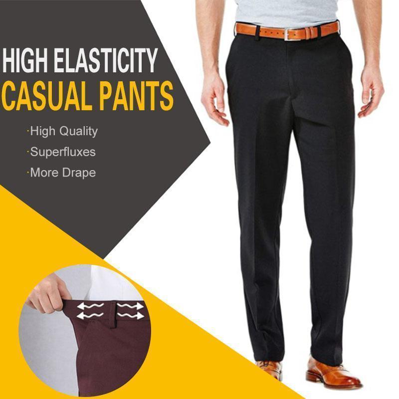 Pantalones Clásicos De Alta Elasticidad Para Hombre