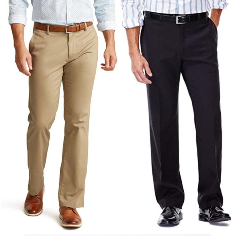 Pantalones Clásicos De Alta Elasticidad Para Hombre