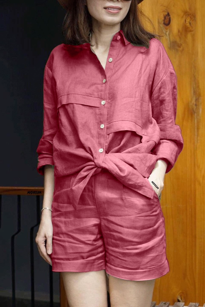 [W-Ropa] Traje De Camisa Informal De Temperamento 2022