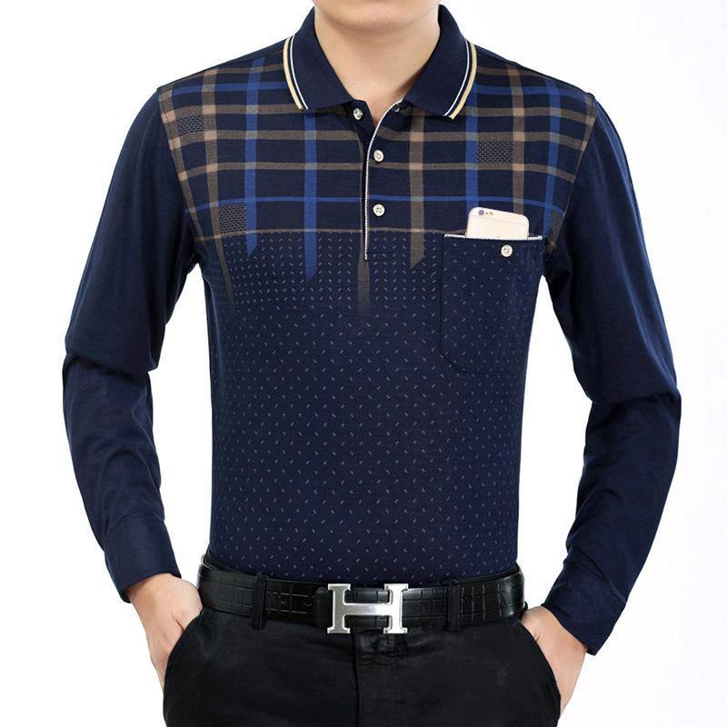 Camiseta casual de manga larga estampada para hombre - MXbueno